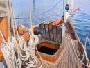 Bronze fore-hatch
Bowsprit 18 feet long, hollow made of yellow pine. 